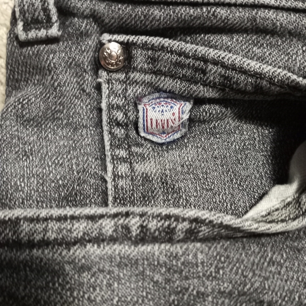 Vintage Levi's Relaxed Fit Straight Leg Faded Black Denim Jeans Mens Size 38×30 - Picture 6 of 11